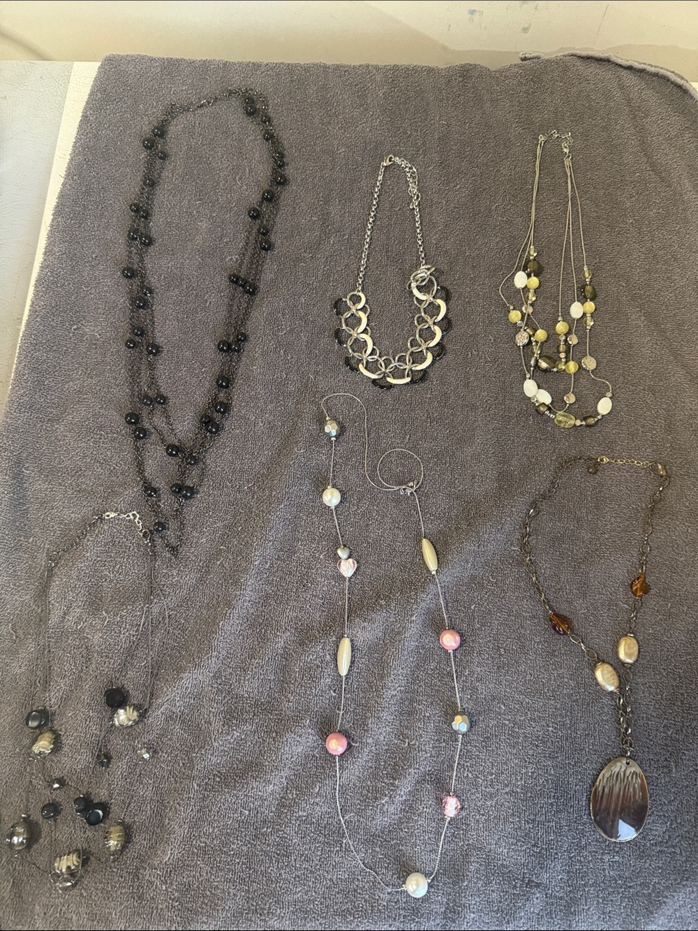Black Layered Beaded Necklace - Chic Women’s Necklace